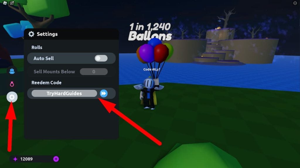 Como resgatar códigos no Mount RNG Roblox