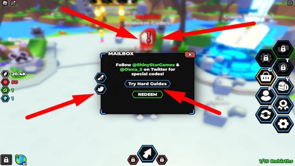 Como resgatar códigos no Tapping Legends Final Roblox