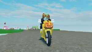 Roblox Motorcycle Around Nothing Riding A Yellowbike With A Pumpkin