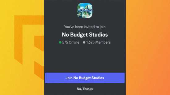 Códigos RNG de cultivo: uma imagem do servidor No Budget Studios Discord.