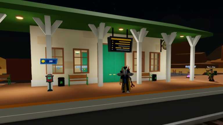 Roblox Train Sim World Tycoon Standing Near Waiting Station