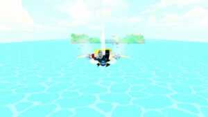 Roblox Become A Plane And Fly Flying Over The Ocean Towards Island