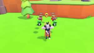 Roblox Bot Army Standing On Grass With Floating Bots Behind