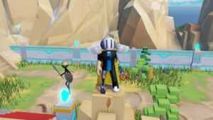 Roblox Stickman Td Standing On Rock Pillar With Knight Stickman Beside