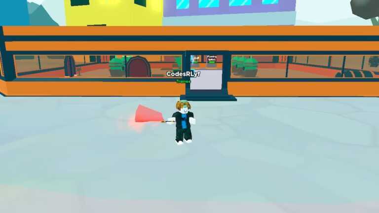 Roblox Power Legendstycoon Wielding A Flaming Sword Outside Of Base