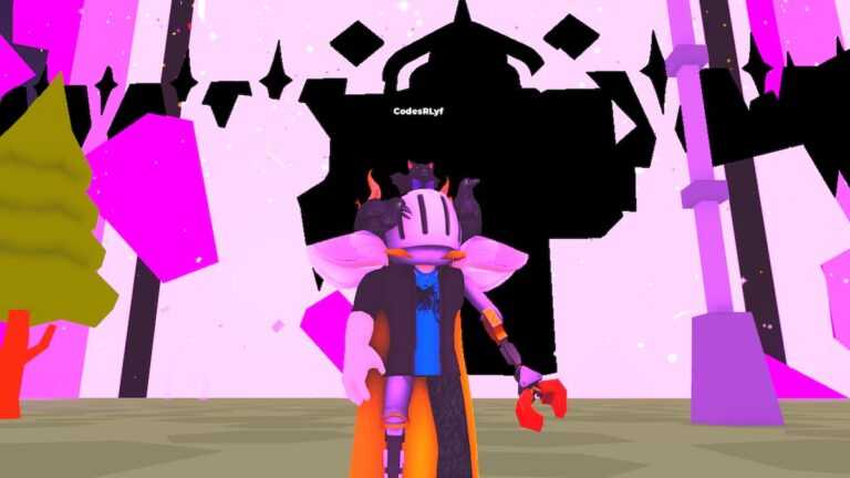 Roblox Pls Donate But You Rich Standing Near Pink Sign As A Black Shadow Is Behind