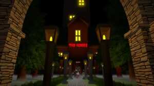 Roblox The House Td Showing The House Through Archway And Street Lights