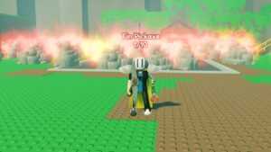 Roblox Crafting Rng Avatar In Helmet With Glowing Rocks Behind