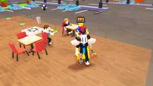 Roblox Burger Shop Tycoon Standing Near Avatars Wanting Burgers