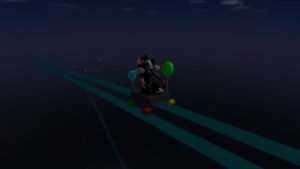 Roblox Rng Cart Ride Adventure On A Party Cart With Balloons On Blue Track