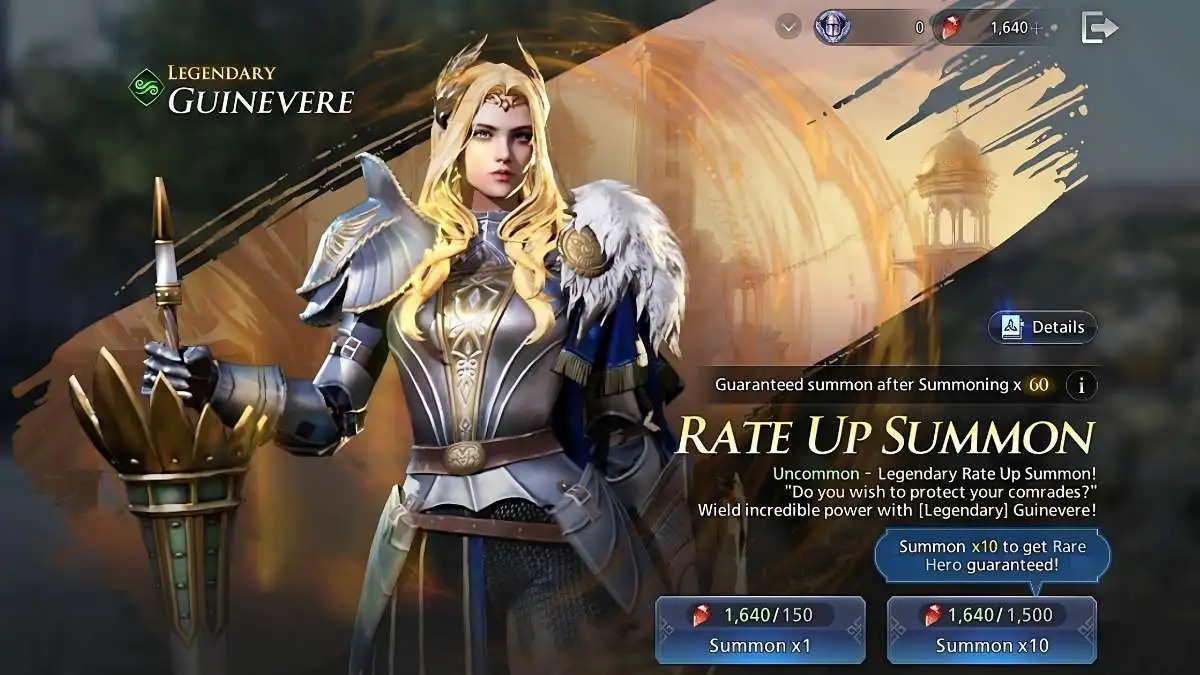 Avalie as convocações em King Arthur Legends Rise.