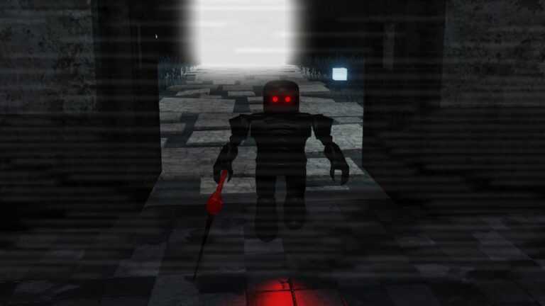 Roblox Trepidation A Floating Horror Holding A Scythe With Red Eyes