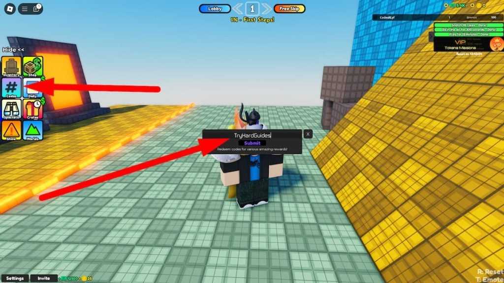 Como resgatar códigos no Rope Swing Obby Roblox