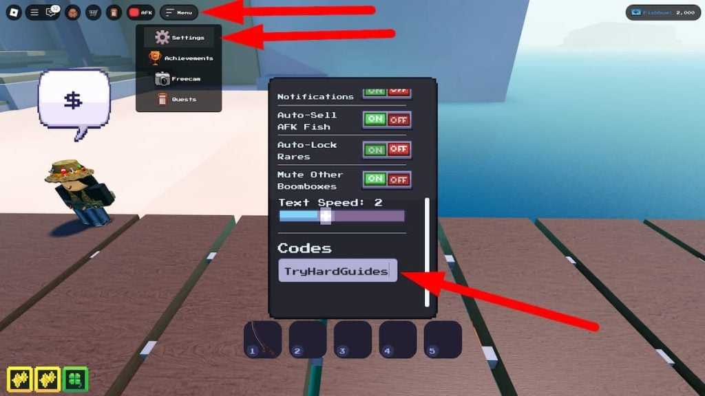 Como resgatar códigos no Seaside Roblox