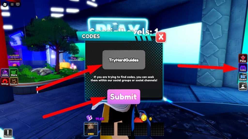 Como resgatar códigos no Anime Legends Defense Roblox