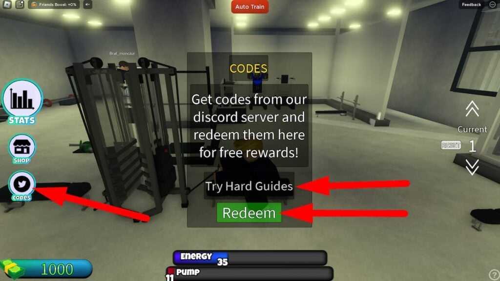 Como resgatar códigos no jogo de ginástica sem título Roblox