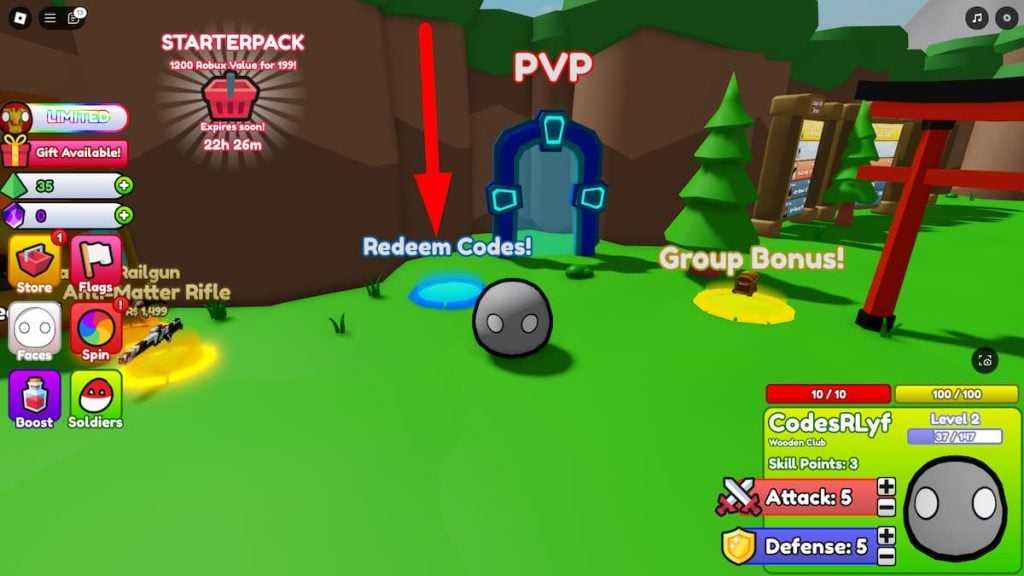 Como resgatar códigos no Simulador Countryball Roblox