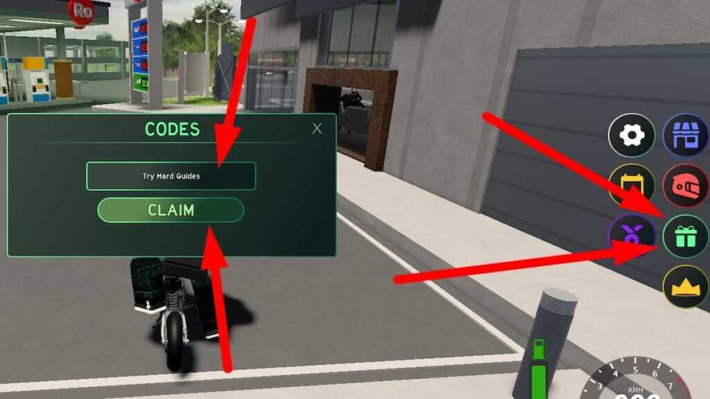 Como resgatar códigos no MotoRrush Roblox