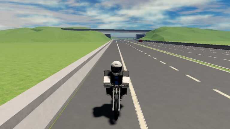 Roblox Motorush Riding A Motorbike On A Highway