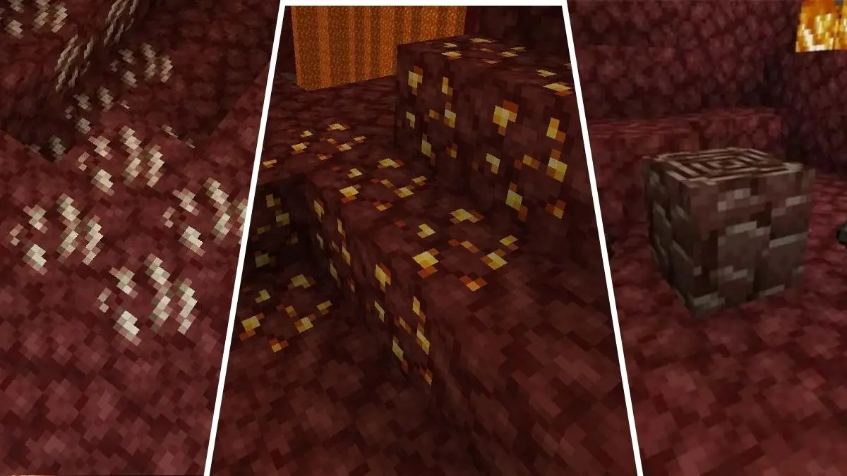 Locais de Nether Ore no Minecraft como Nether Quartz, Gold e muito mais.