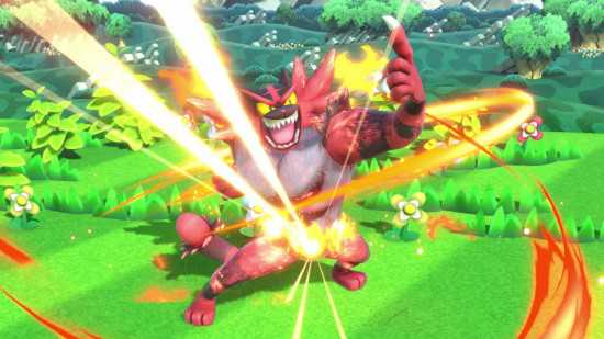 Revisão de Super Smash Bros Ultimate – Incineroar levantando o braço para o céu