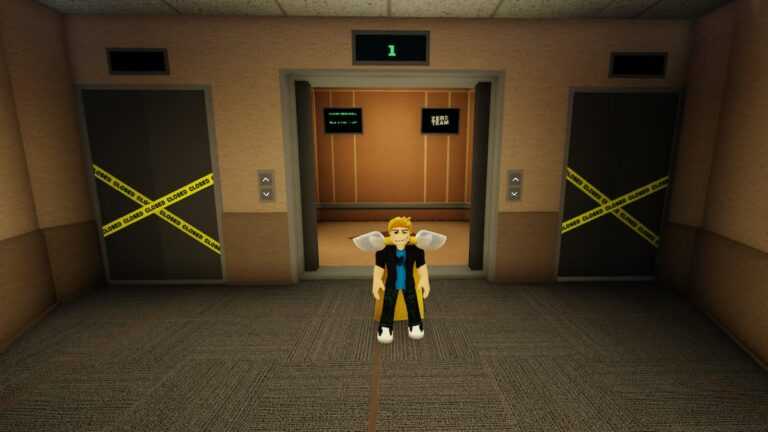 Roblox Elevator Of Fun Standing Near Open Elevator