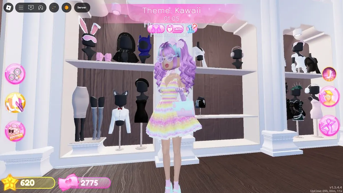 Doce estilo Lolita Harajuku em vestido Roblox para impressionar.