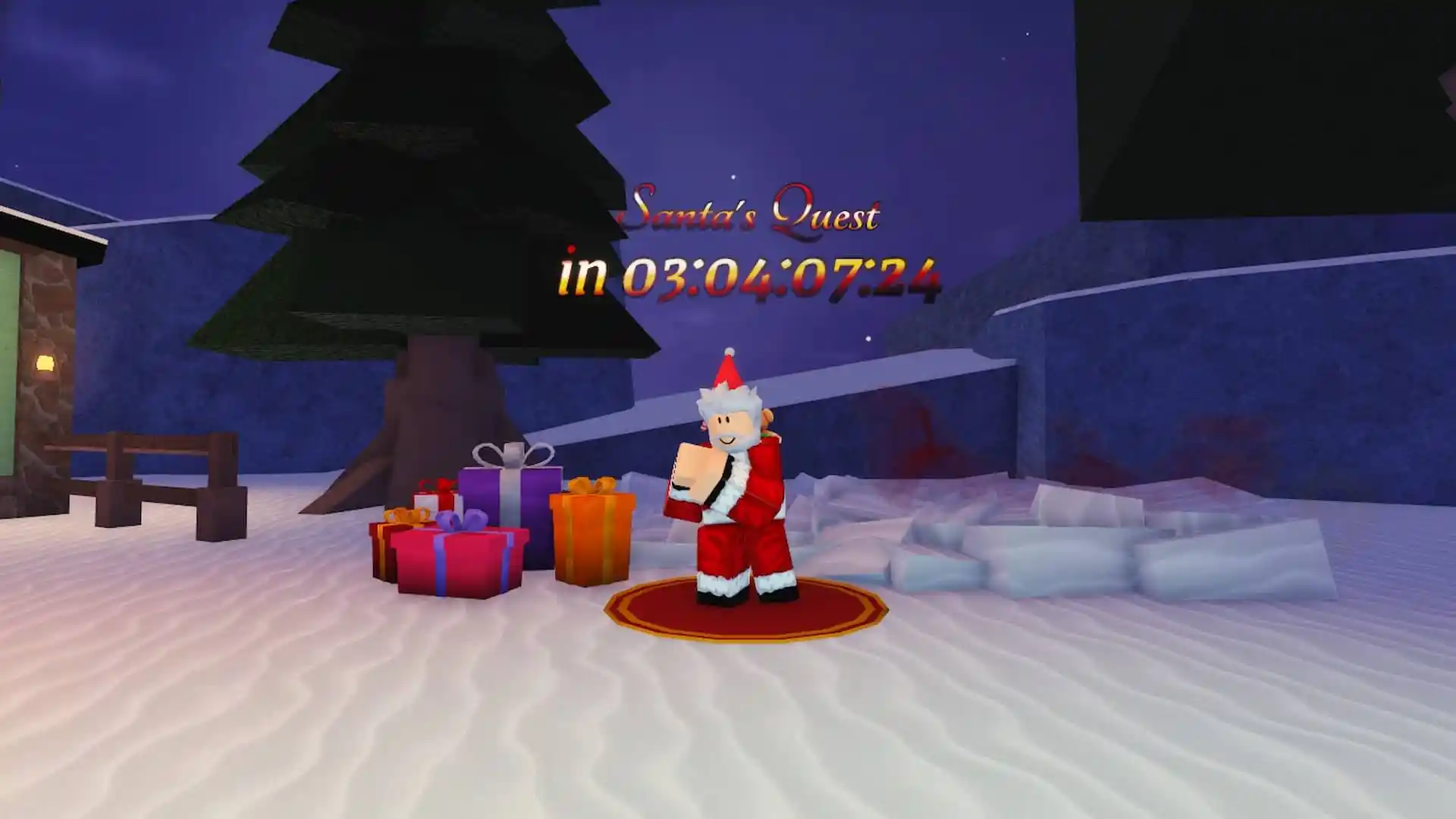 NPC Santa's Quest em Winter Village em Fisch