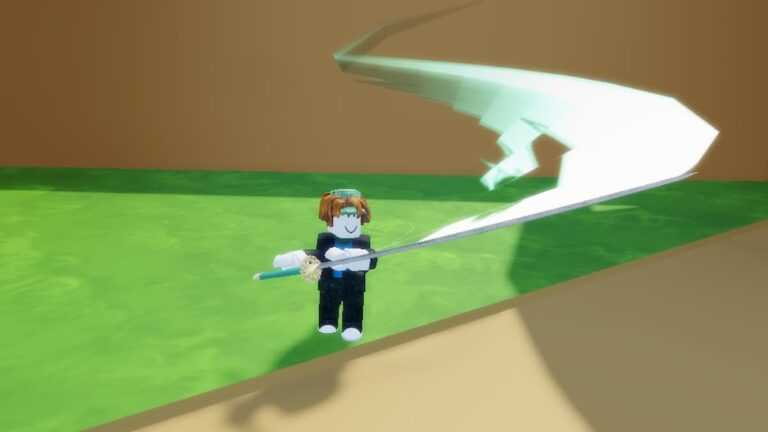 Roblox 1 Blade Slayer Avatar Swinging Massive Kataka On Grass