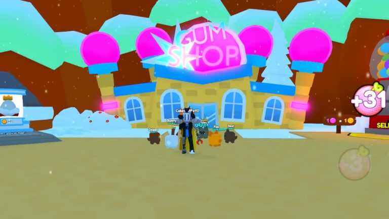 Roblox Bubble Gum Adventures Standing Outside Gum Shop