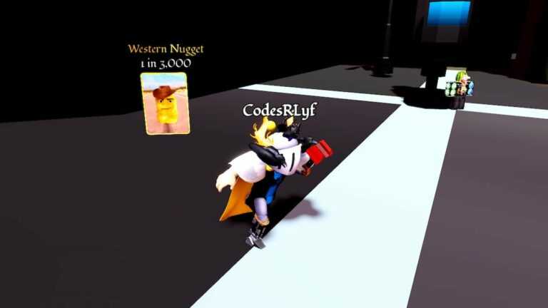 Roblox Multiverse Of Cards Running Near White Line With Chicken Nugget Card Wearing Cowboy Hat