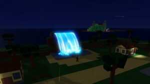 Roblox Fit Piece 2 Standing Near Waterfall With With Giant Ship In Ocean