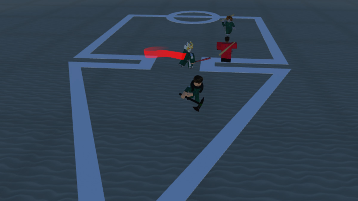 Partida mortal no Roblox Squid Game.