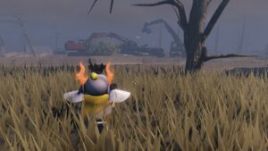 Roblox Darkraisers Standing In Yellow Grass Near Tree Holding Gun