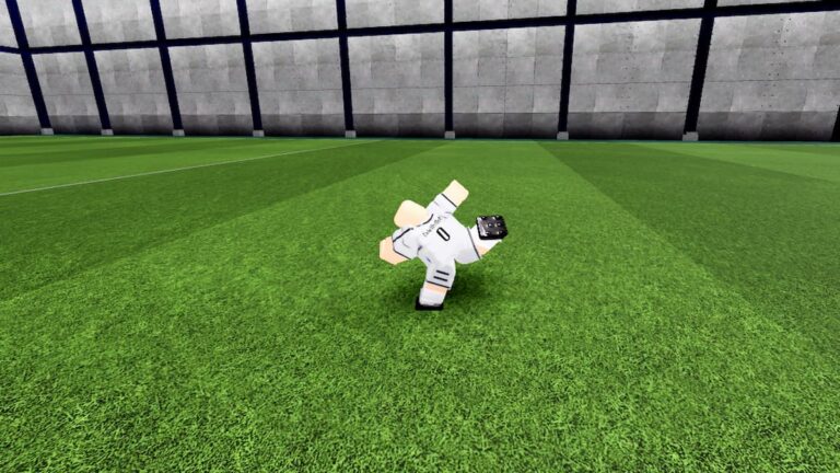 Roblox Lockover Avatar In White Strip On Green Field Lifting Leg Up To Kick