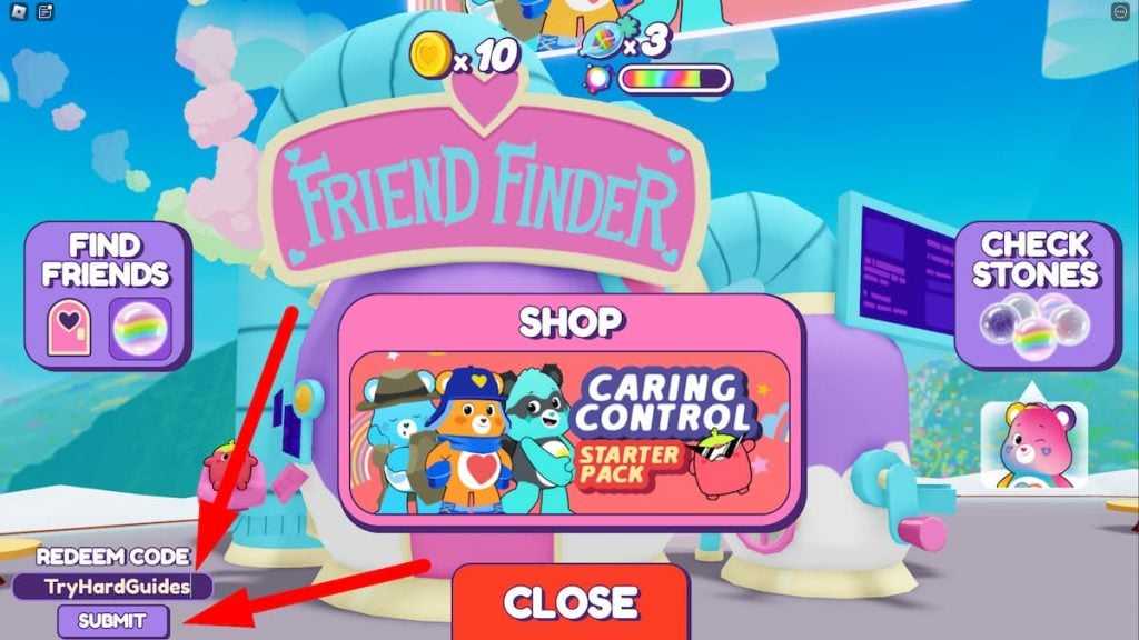 Como resgatar códigos em Care Bears Caring Quest Roblox