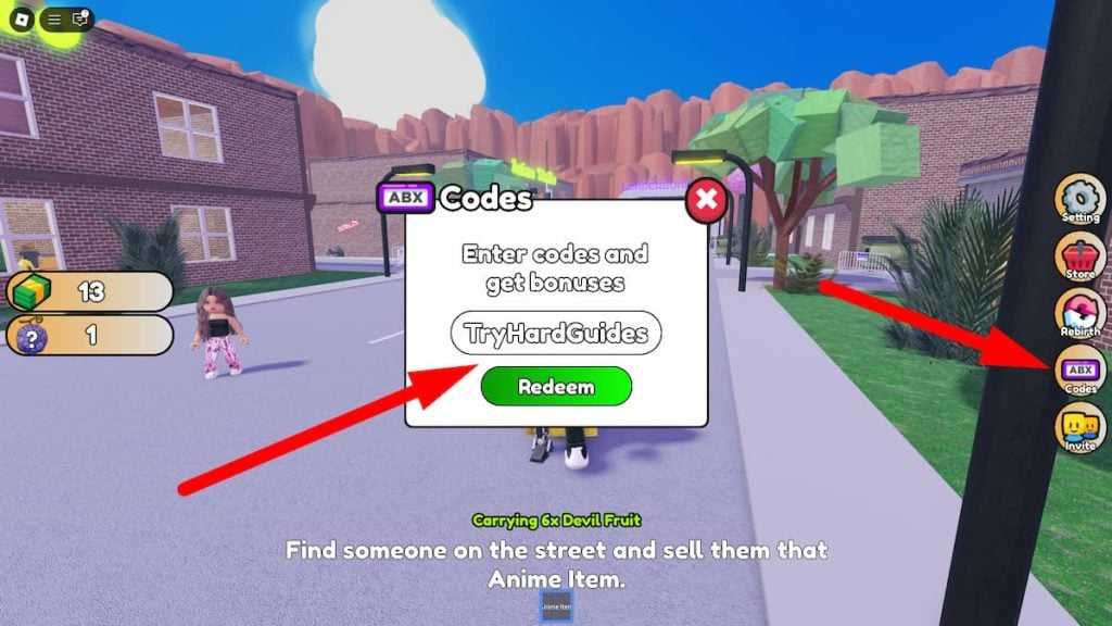 Como resgatar códigos para vender itens de anime para governar o multiverso Roblox