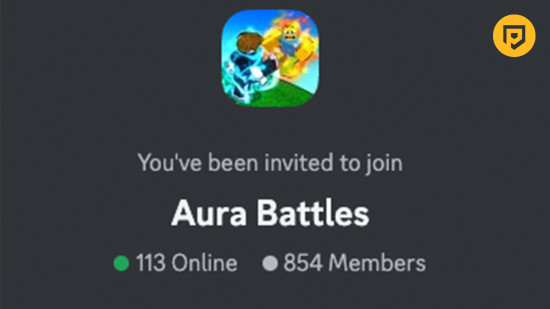 Códigos Aura Battles: Uma imagem do servidor Aura Battles Discord.