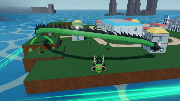 Roblox Moodeng Fruit Giant Dragon With Red Eyes On Small Island