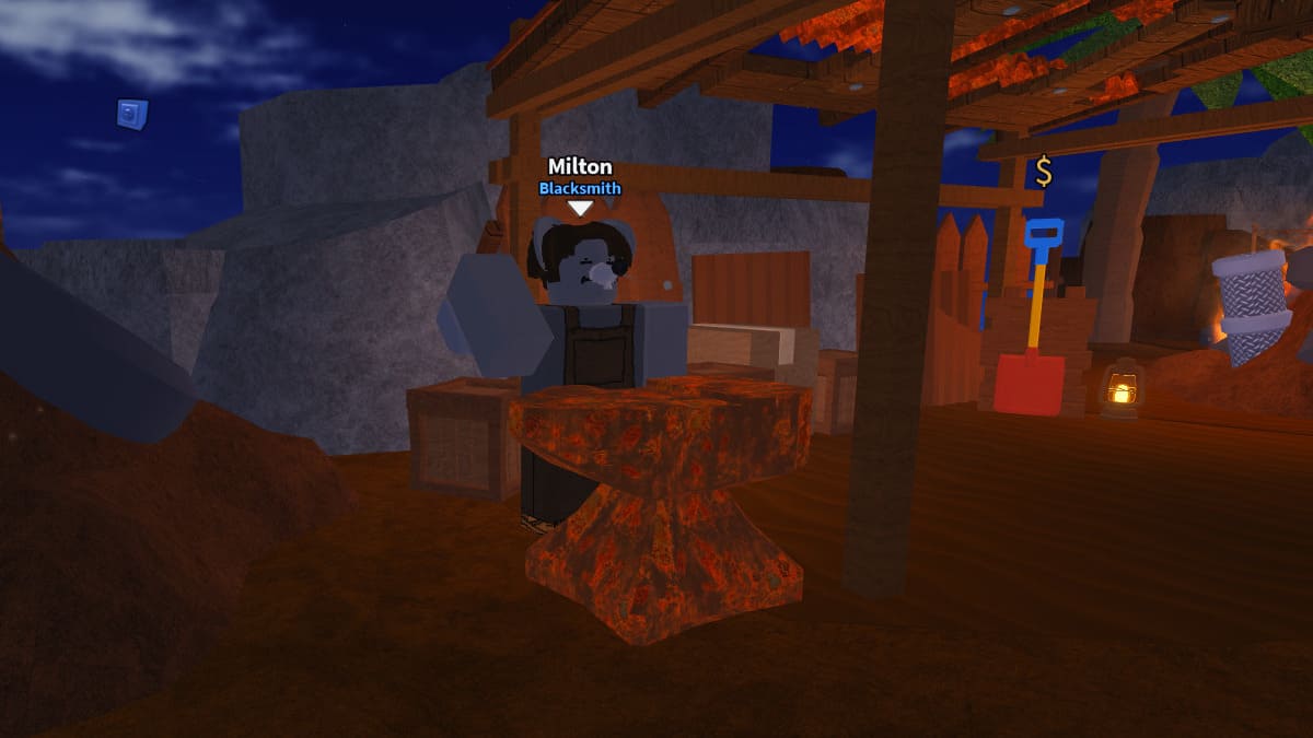 Milton, NPC ferreiro em Dig It Roblox