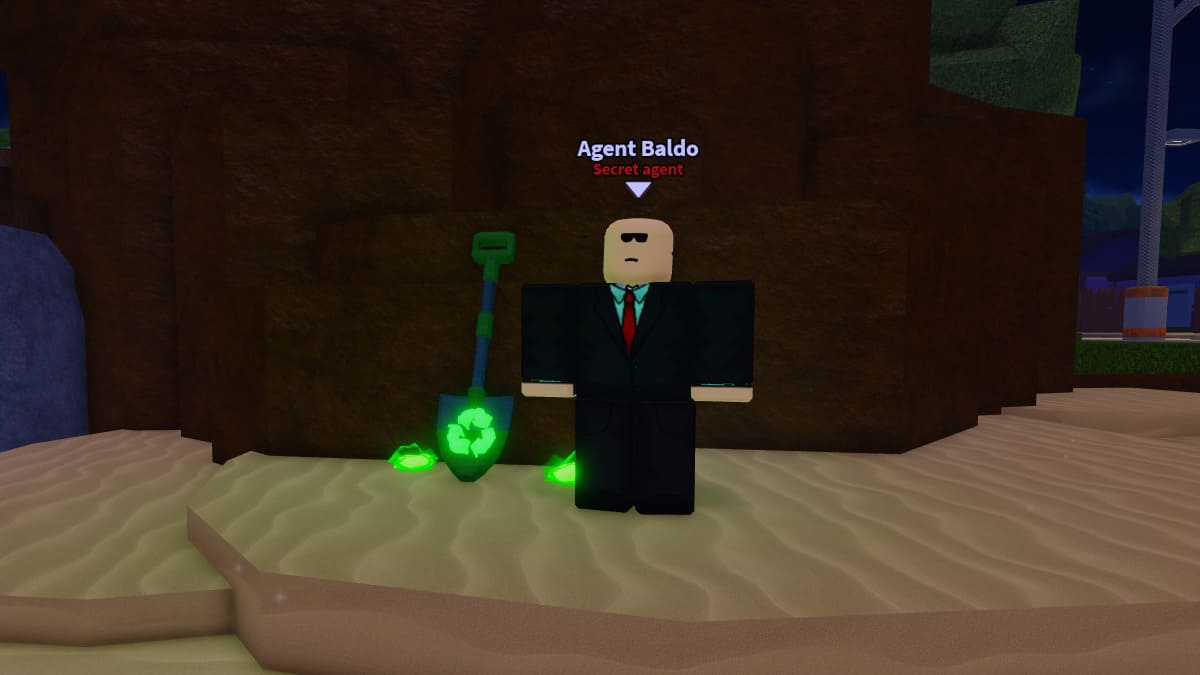 Agente Baldo, agente secreto NPC em Dig It Roblox