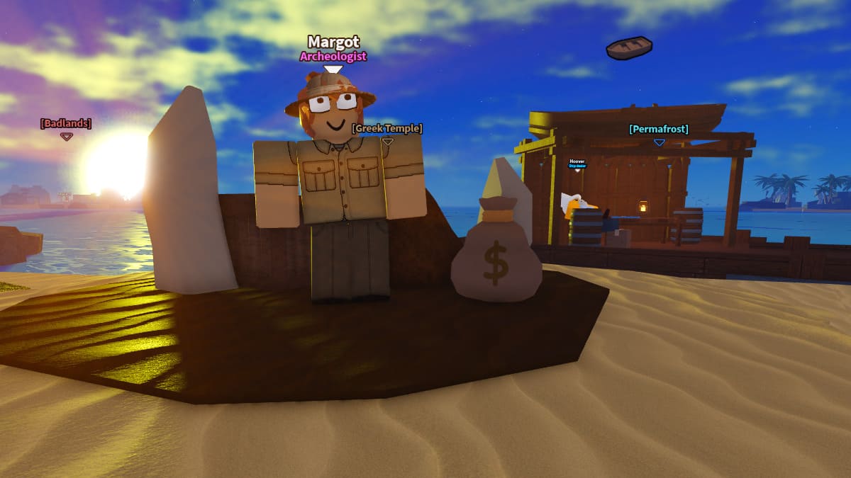 Margot, arqueóloga NPC em Dig It Roblox