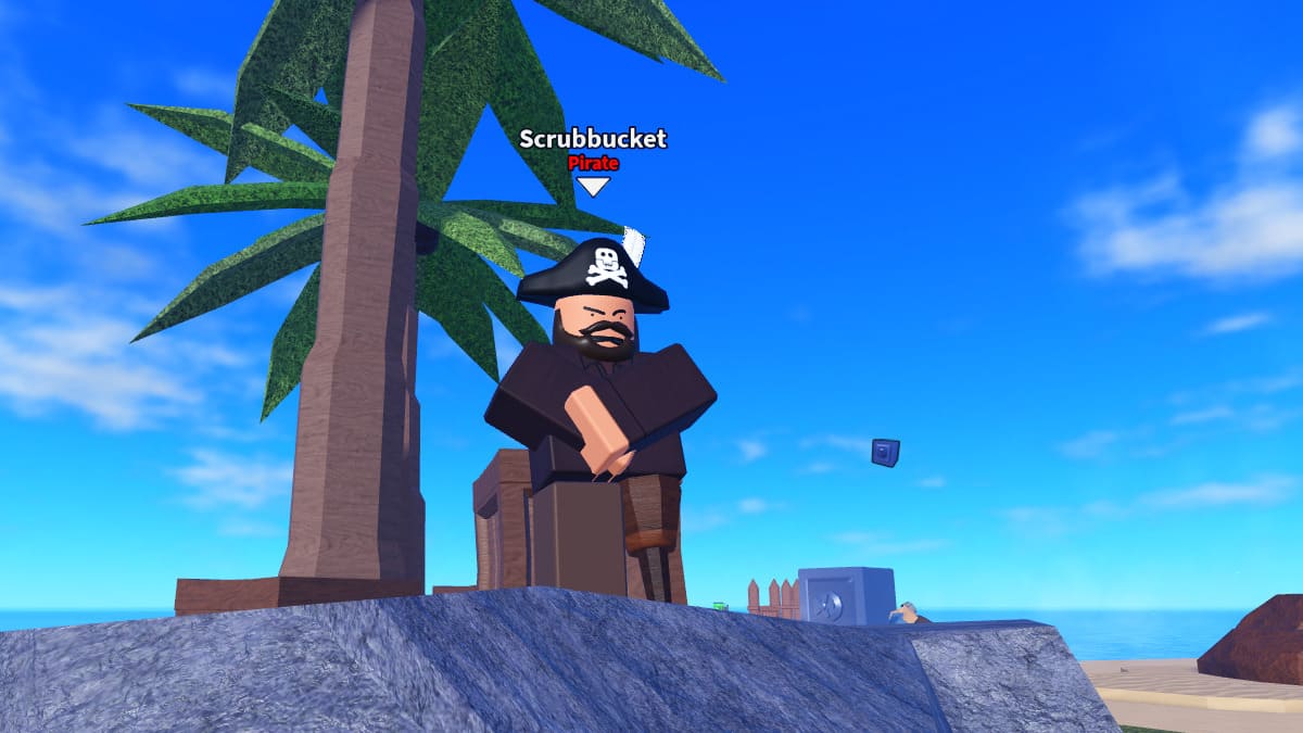 Scrubbucket, NPC pirata em Dig It Roblox