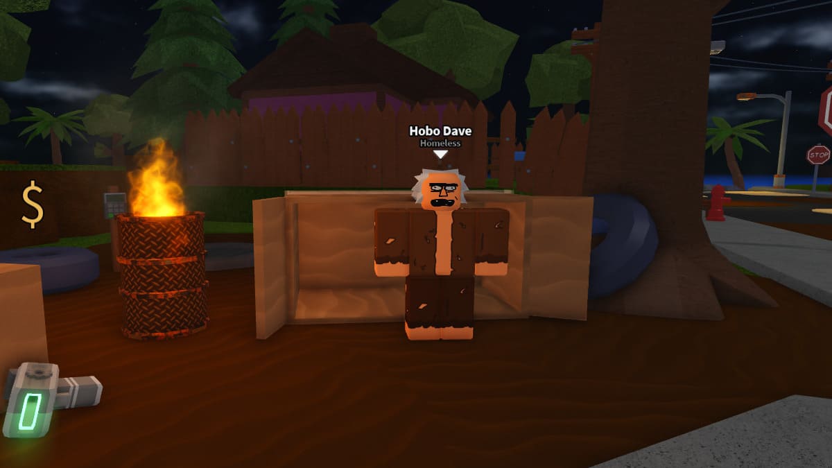 Hobo Dave, NPC sem-teto em Dig It Roblox