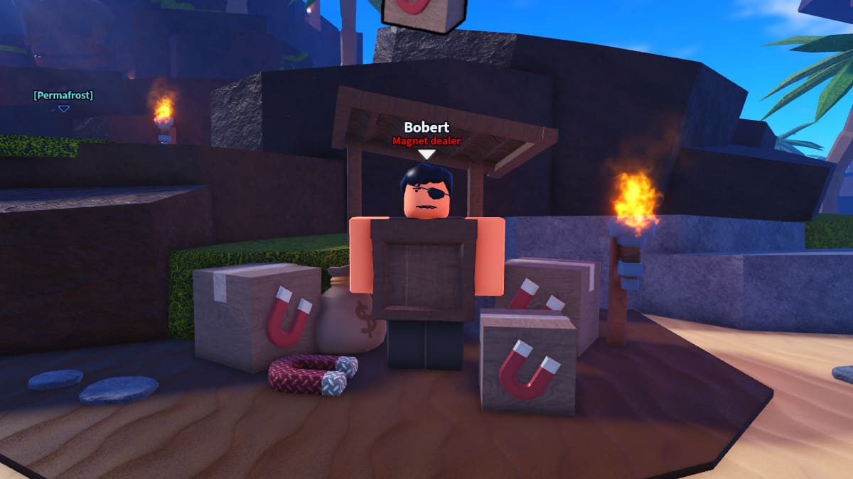 Robert, NPC revendedor magnético em Dig It Roblox