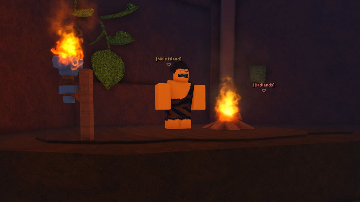 NPC do homem pré-histórico em Dig It Roblox