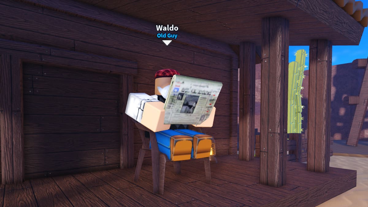 Waldo, NPC do velho em Dig It Roblox