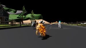 Roblox Animal Racing Avatar Riding A Panther With Glowing Yellow Stripes