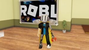 Roblox Whos Sus Standing Before Roblox Sign