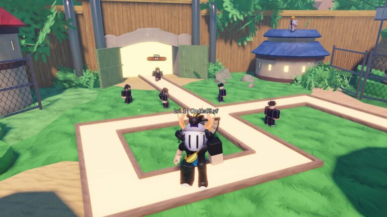 Roblox Rng Anime Defense Avatar Wearing Silver Helmet Standing On White Road As Units Attack